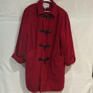 J.G. Hook Women's Vibrant Red Toggle Pea Coat